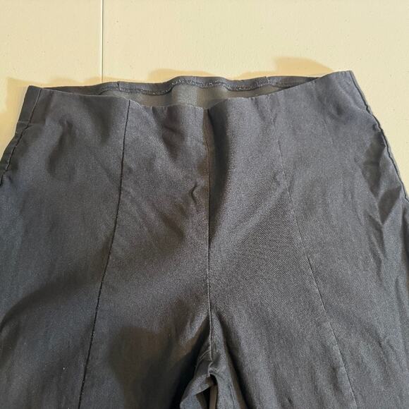 Chico's pants So Slimming black pull on ankle with vertical front seam Sz 1 US 8 - Picture 5 of 9